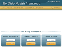 Tablet Screenshot of myohiohealthinsurance.com